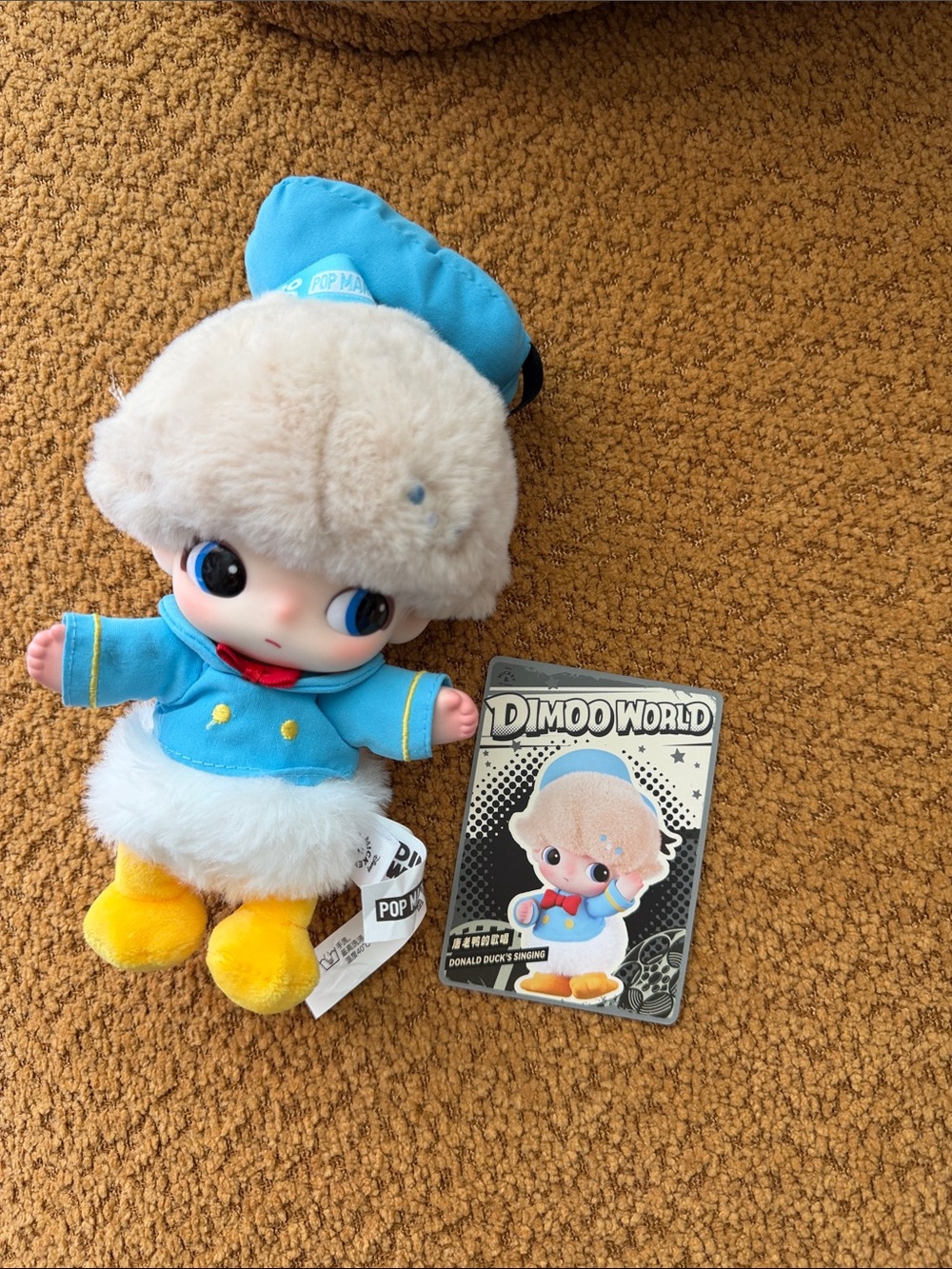 POP MART Donald Duck DIMOO WORLD Plush Doll Pendant